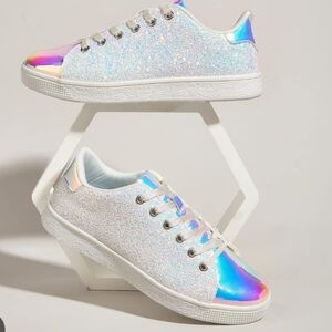Sparkly Sneakers with Holographic Design